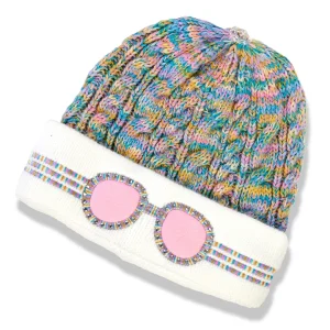 Fashion Bling2o Rainbow Trail Knit Kids' Beanie Hat